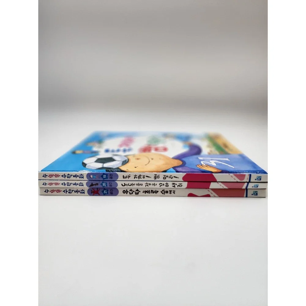 3 Korean Childrens Math Storybooks Su-ttok-ttok Educational Picture Books Set